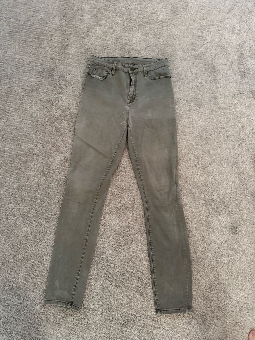 BDG Olive Green High-Rise Skinny Jeans